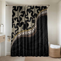 Beige Polynesian Starfish Unique Pattern Bathroom Set LT01 Shower Curtain Only Beige - Polynesian Pride