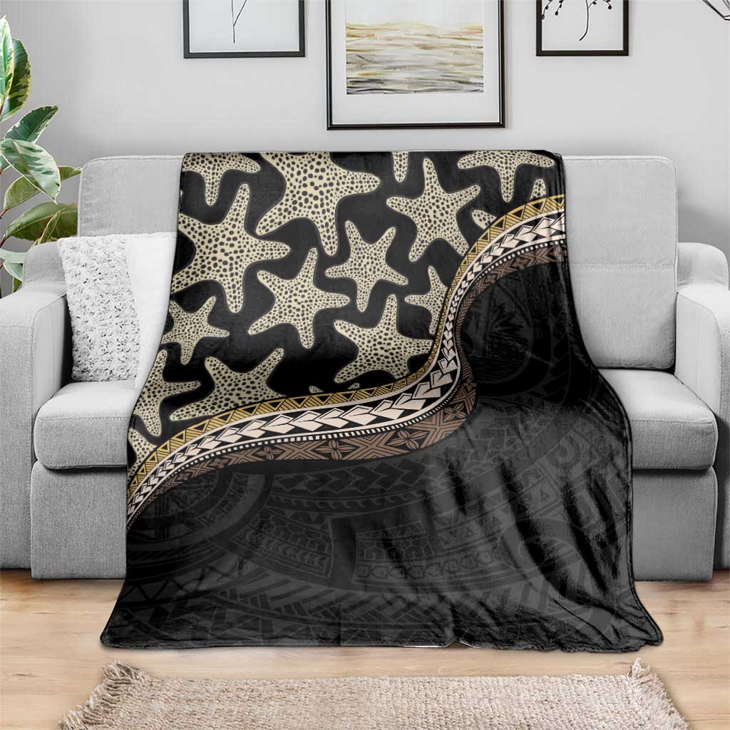 Beige Polynesian Starfish Unique Pattern Blanket LT01 - Polynesian Pride