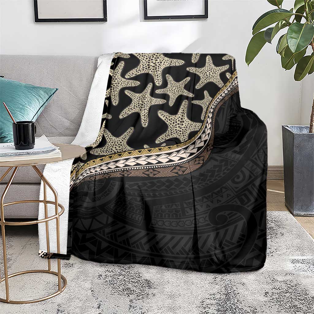 Beige Polynesian Starfish Unique Pattern Blanket LT01 - Polynesian Pride