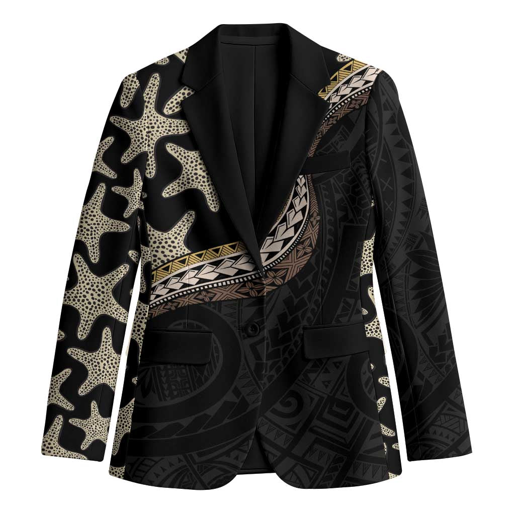 Beige Polynesian Starfish Unique Pattern Blazer LT01 Unisex Beige - Polynesian Pride