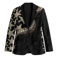 Beige Polynesian Starfish Unique Pattern Blazer LT01 Unisex Beige - Polynesian Pride