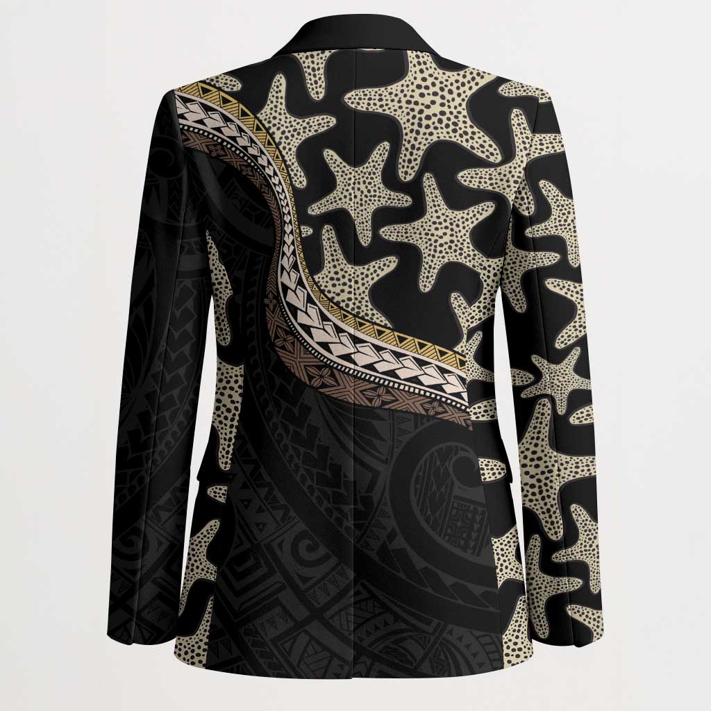 Beige Polynesian Starfish Unique Pattern Blazer LT01 - Polynesian Pride