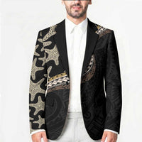 Beige Polynesian Starfish Unique Pattern Blazer LT01 - Polynesian Pride