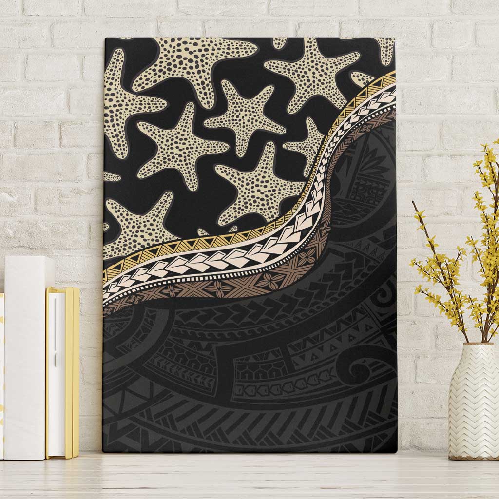 Beige Polynesian Starfish Unique Pattern Canvas Wall Art LT01 Without Frame Beige - Polynesian Pride