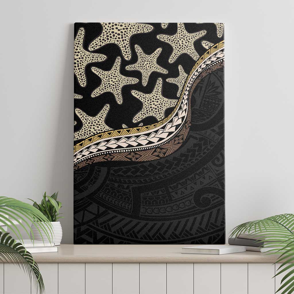 Beige Polynesian Starfish Unique Pattern Canvas Wall Art LT01 - Polynesian Pride