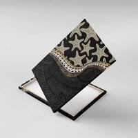 Beige Polynesian Starfish Unique Pattern Canvas Wall Art LT01 With Frame Beige - Polynesian Pride