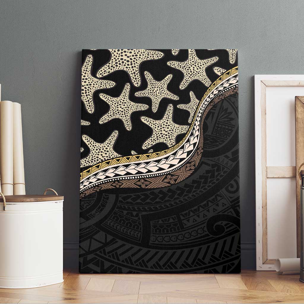 Beige Polynesian Starfish Unique Pattern Canvas Wall Art LT01 - Polynesian Pride