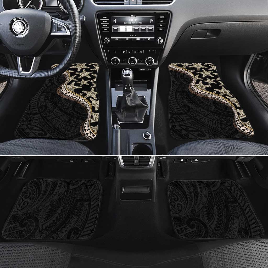Beige Polynesian Starfish Unique Pattern Car Mats LT01 Set 4pcs Beige - Polynesian Pride