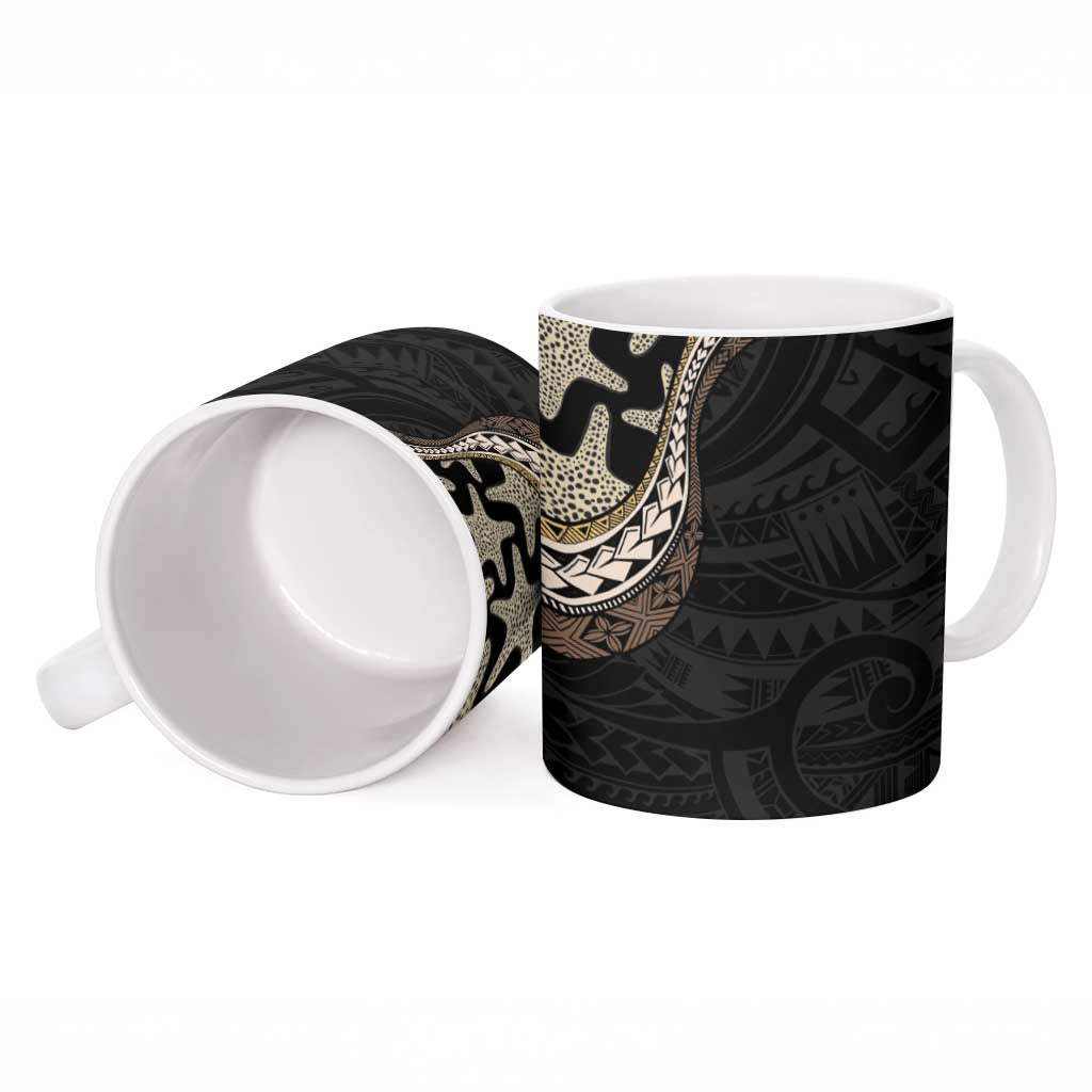 Beige Polynesian Starfish Unique Pattern Ceramic Mug LT01 - Polynesian Pride