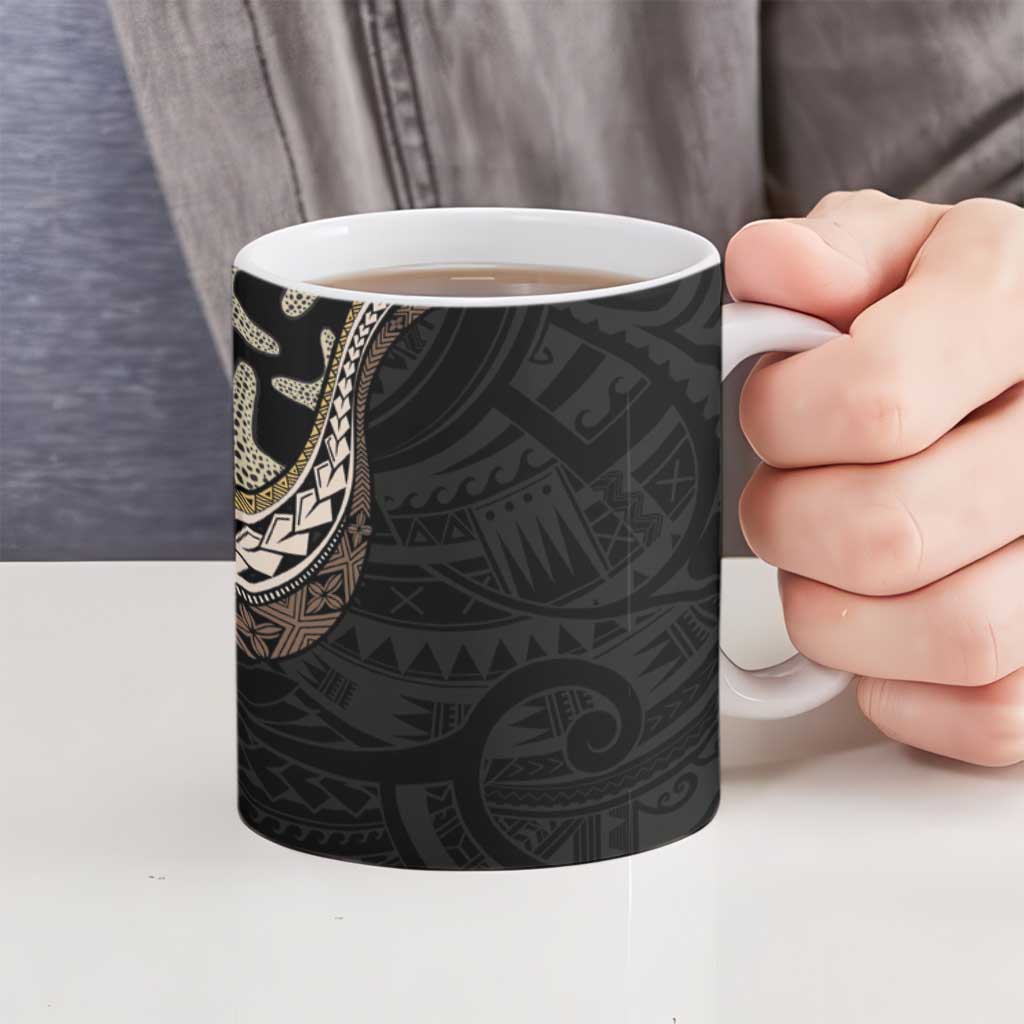 Beige Polynesian Starfish Unique Pattern Ceramic Mug LT01 - Polynesian Pride