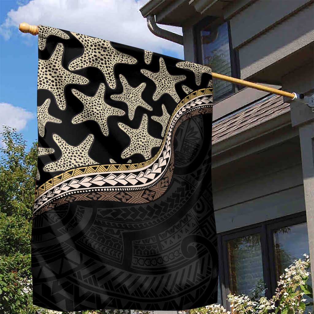 Beige Polynesian Starfish Unique Pattern Garden Flag LT01 - Polynesian Pride
