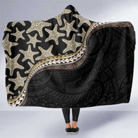 Beige Polynesian Starfish Unique Pattern Hooded Blanket LT01 One Size Beige - Polynesian Pride