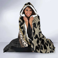 Beige Polynesian Starfish Unique Pattern Hooded Blanket LT01 - Polynesian Pride