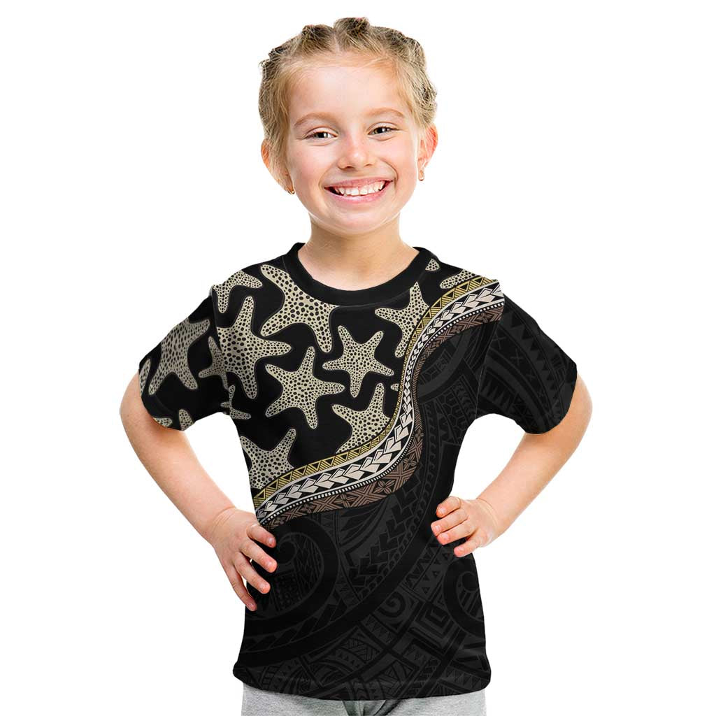 Beige Polynesian Starfish Unique Pattern Kid T Shirt LT01 Beige - Polynesian Pride