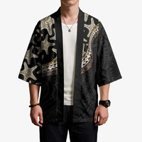 Beige Polynesian Starfish Unique Pattern Kimono LT01 - Polynesian Pride