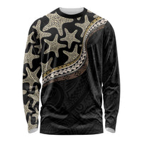 Beige Polynesian Starfish Unique Pattern Long Sleeve Shirt LT01 Unisex Beige - Polynesian Pride
