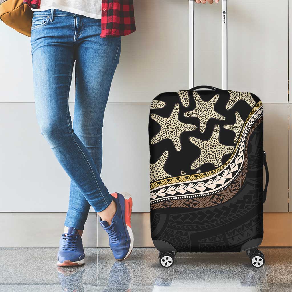 Beige Polynesian Starfish Unique Pattern Luggage Cover LT01 - Polynesian Pride