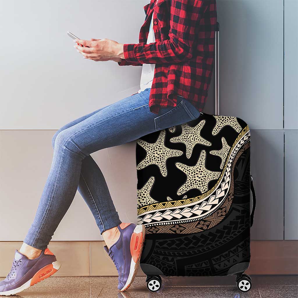 Beige Polynesian Starfish Unique Pattern Luggage Cover LT01 - Polynesian Pride