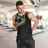 Beige Polynesian Starfish Unique Pattern Men Tank Top LT01 Beige - Polynesian Pride