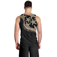 Beige Polynesian Starfish Unique Pattern Men Tank Top LT01 - Polynesian Pride
