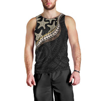Beige Polynesian Starfish Unique Pattern Men Tank Top LT01 - Polynesian Pride
