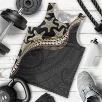Beige Polynesian Starfish Unique Pattern Men Tank Top LT01 - Polynesian Pride