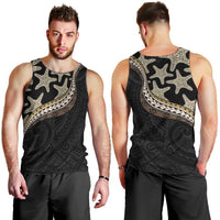 Beige Polynesian Starfish Unique Pattern Men Tank Top LT01 - Polynesian Pride