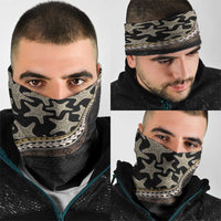 Beige Polynesian Starfish Unique Pattern Neck Gaiter