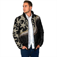 Beige Polynesian Starfish Unique Pattern Padded Jacket LT01 - Polynesian Pride