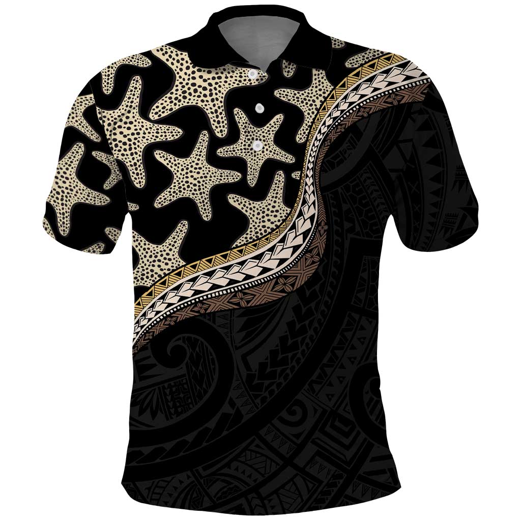 Beige Polynesian Starfish Unique Pattern Polo Shirt LT01 Beige - Polynesian Pride