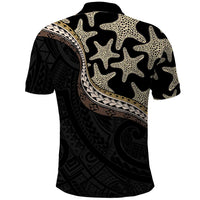 Beige Polynesian Starfish Unique Pattern Polo Shirt LT01 - Polynesian Pride