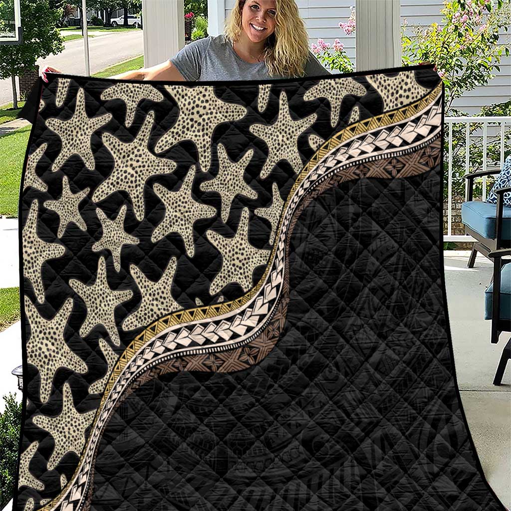 Beige Polynesian Starfish Unique Pattern Quilt LT01 Beige - Polynesian Pride