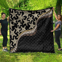 Beige Polynesian Starfish Unique Pattern Quilt LT01 - Polynesian Pride