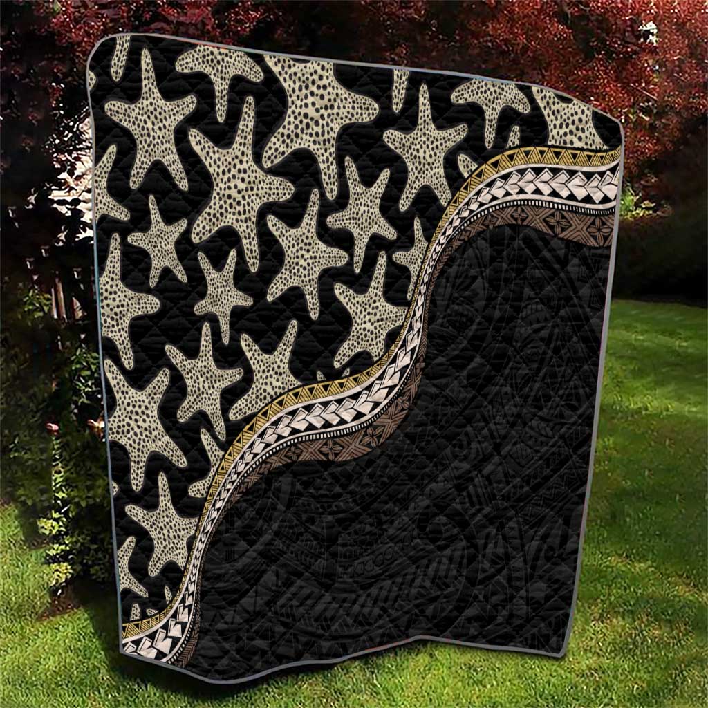 Beige Polynesian Starfish Unique Pattern Quilt LT01 - Polynesian Pride