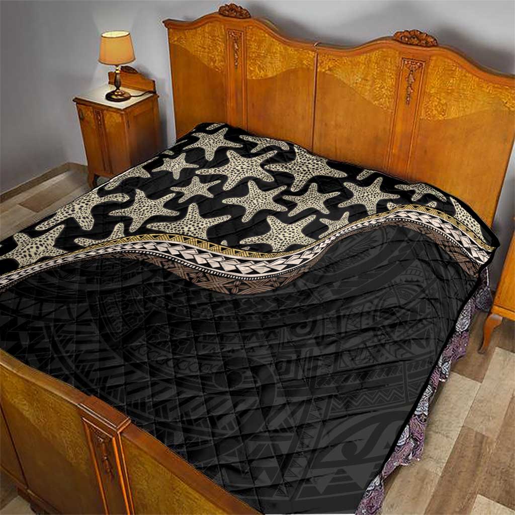 Beige Polynesian Starfish Unique Pattern Quilt LT01 - Polynesian Pride