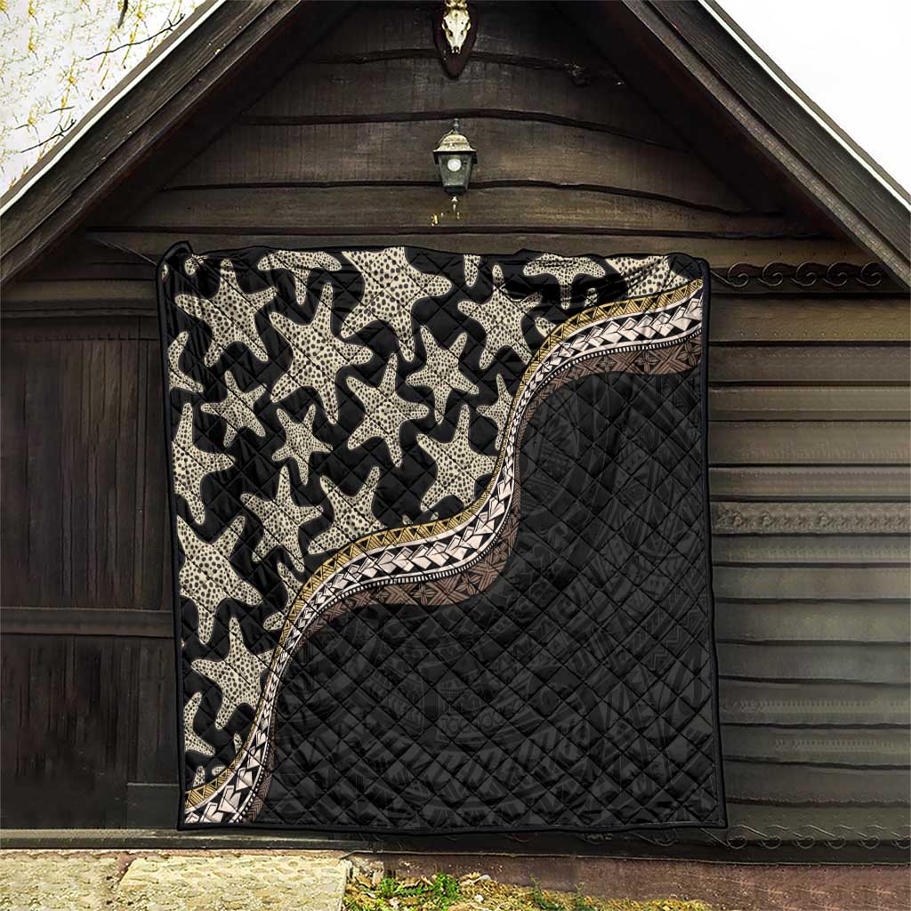 Beige Polynesian Starfish Unique Pattern Quilt LT01 - Polynesian Pride