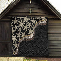 Beige Polynesian Starfish Unique Pattern Quilt LT01 - Polynesian Pride