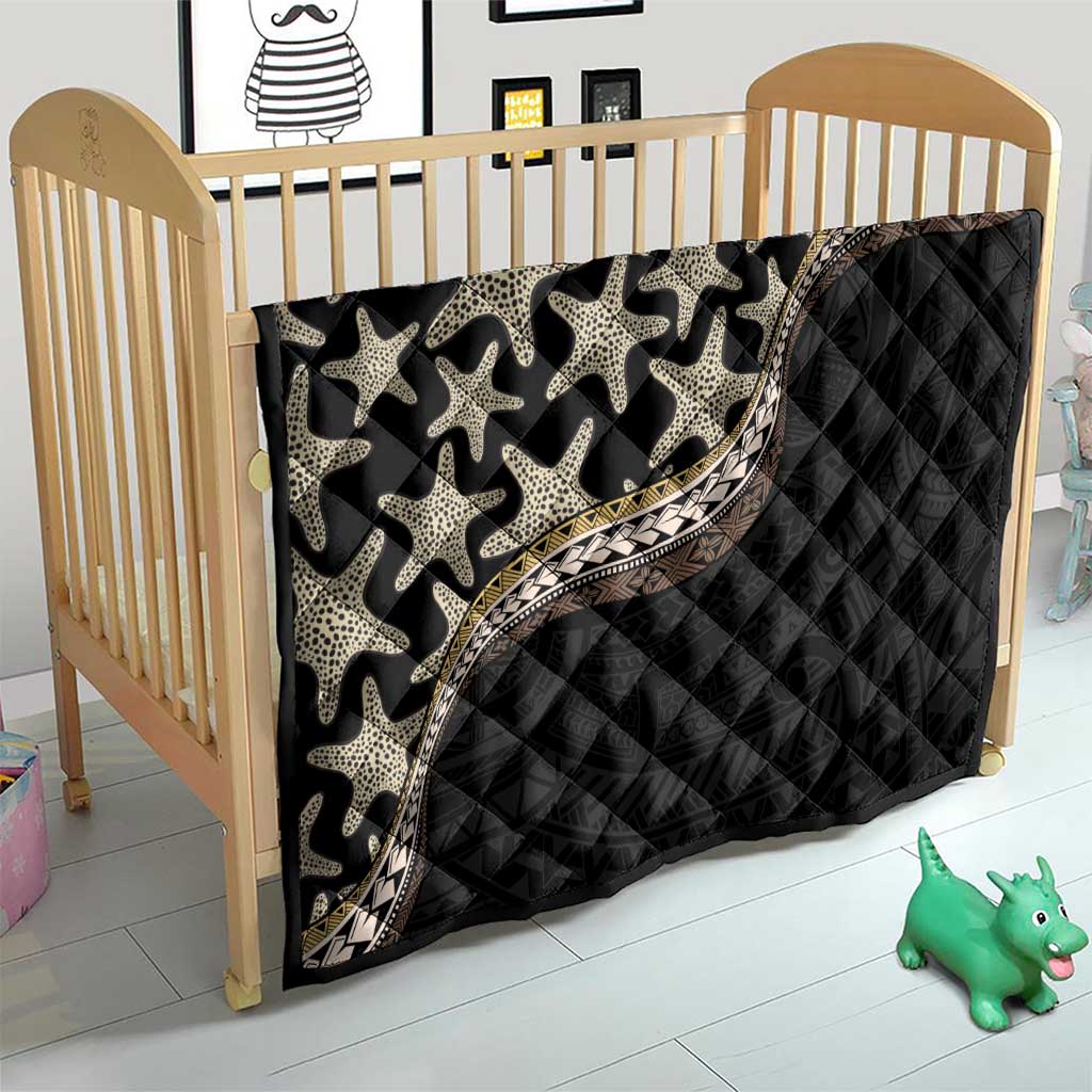 Beige Polynesian Starfish Unique Pattern Quilt LT01 - Polynesian Pride