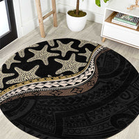 Beige Polynesian Starfish Unique Pattern Round Carpet LT01 Beige - Polynesian Pride
