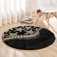 Beige Polynesian Starfish Unique Pattern Round Carpet LT01 - Polynesian Pride