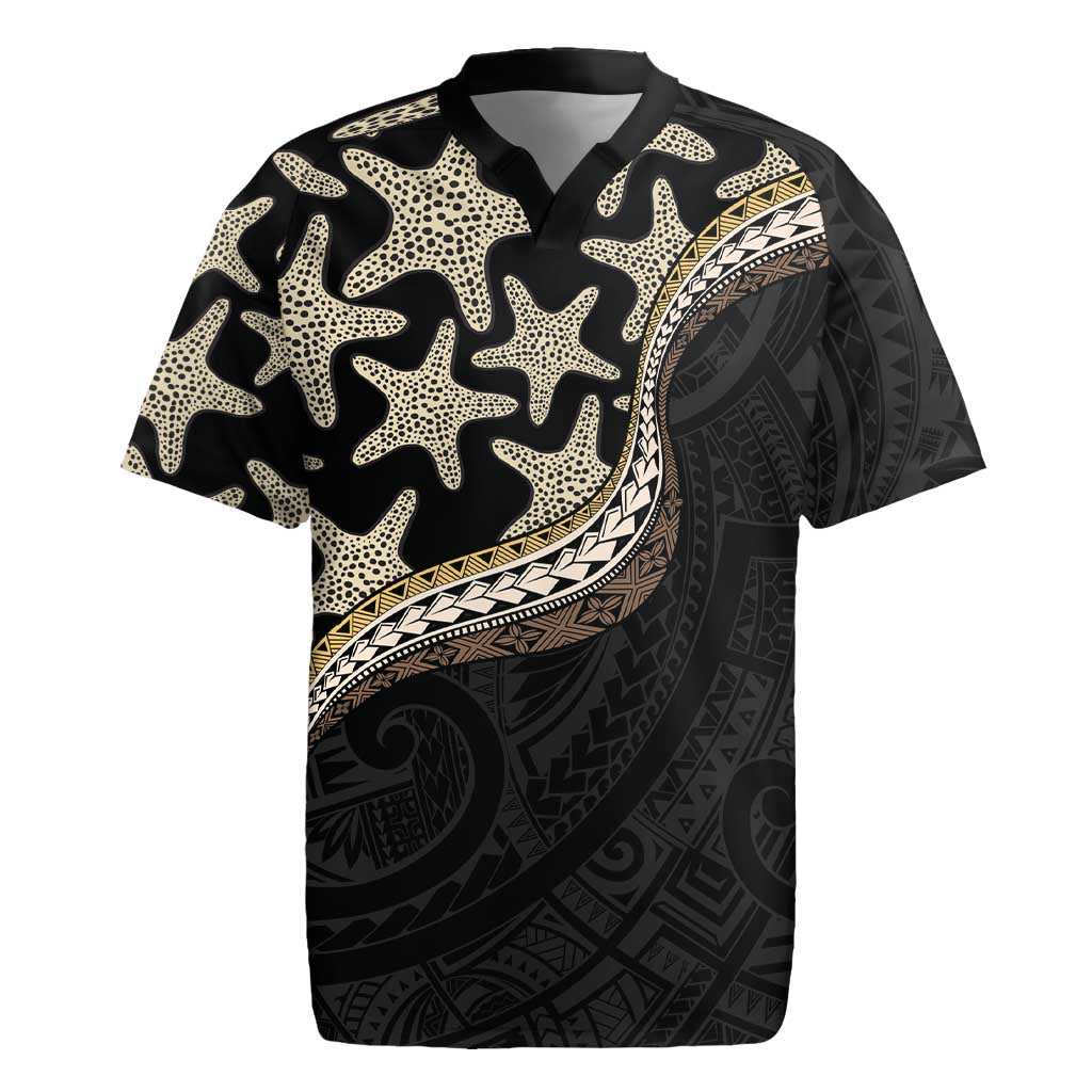 Beige Polynesian Starfish Unique Pattern Rugby Jersey LT01 Beige - Polynesian Pride