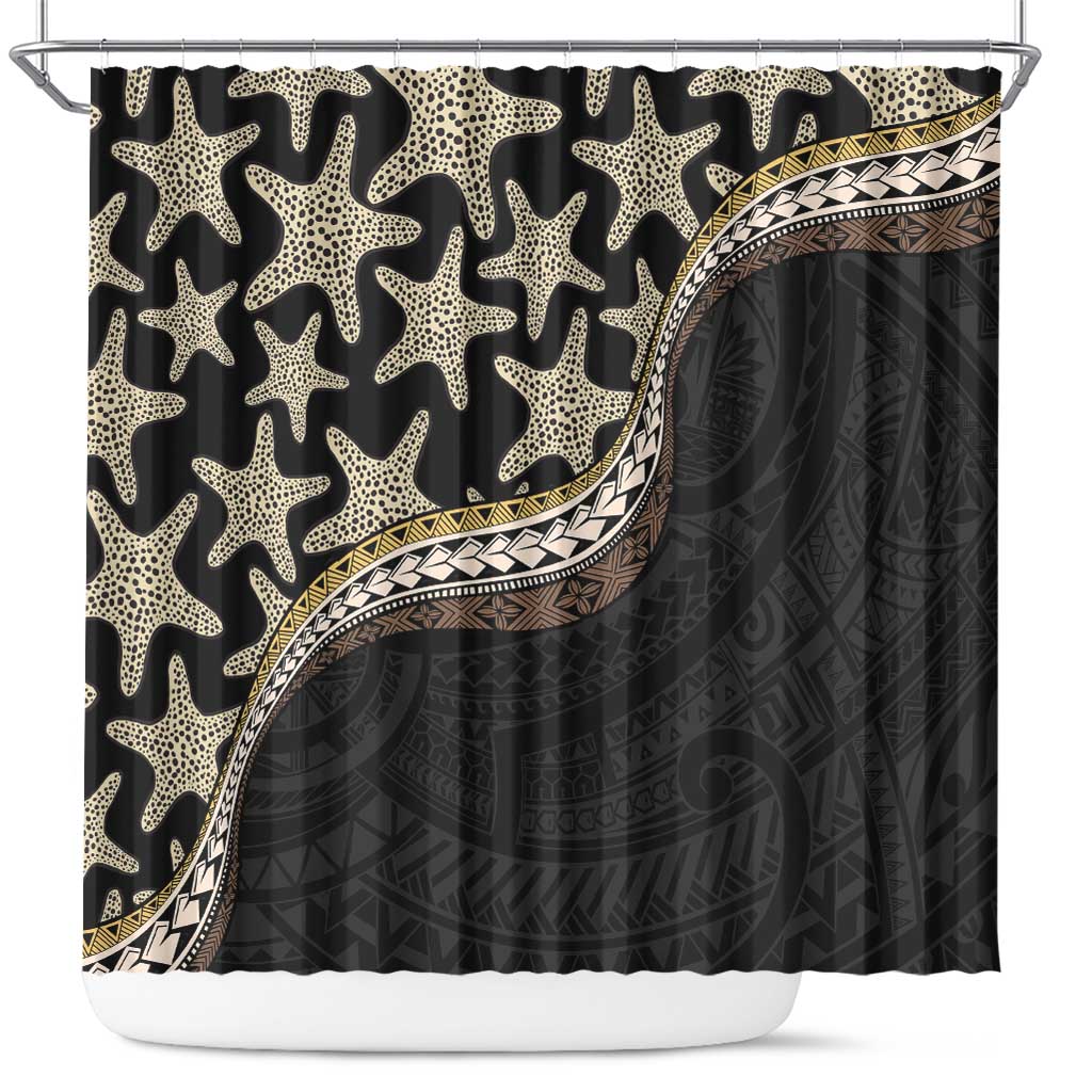 Beige Polynesian Starfish Unique Pattern Shower Curtain LT01 Beige - Polynesian Pride