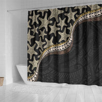 Beige Polynesian Starfish Unique Pattern Shower Curtain LT01 - Polynesian Pride