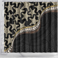 Beige Polynesian Starfish Unique Pattern Shower Curtain LT01 - Polynesian Pride