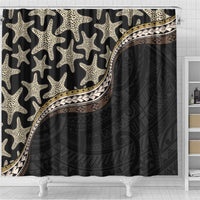 Beige Polynesian Starfish Unique Pattern Shower Curtain LT01 - Polynesian Pride