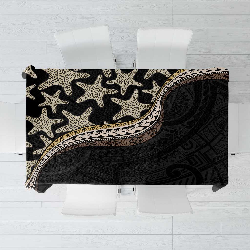 Beige Polynesian Starfish Unique Pattern Tablecloth LT01 Beige - Polynesian Pride