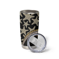 Beige Polynesian Starfish Unique Pattern Tumbler Cup LT01 - Polynesian Pride