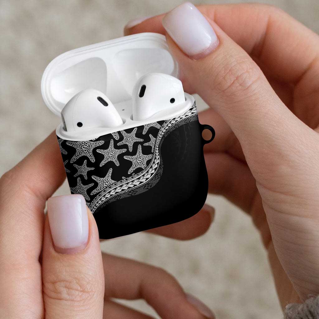 Monotone Polynesian Starfish Unique Pattern AirPods Case LT01 - Polynesian Pride