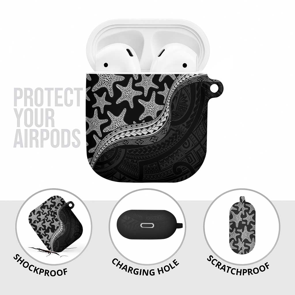 Monotone Polynesian Starfish Unique Pattern AirPods Case LT01 - Polynesian Pride