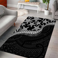 Monotone Polynesian Starfish Unique Pattern Area Rug LT01 - Polynesian Pride